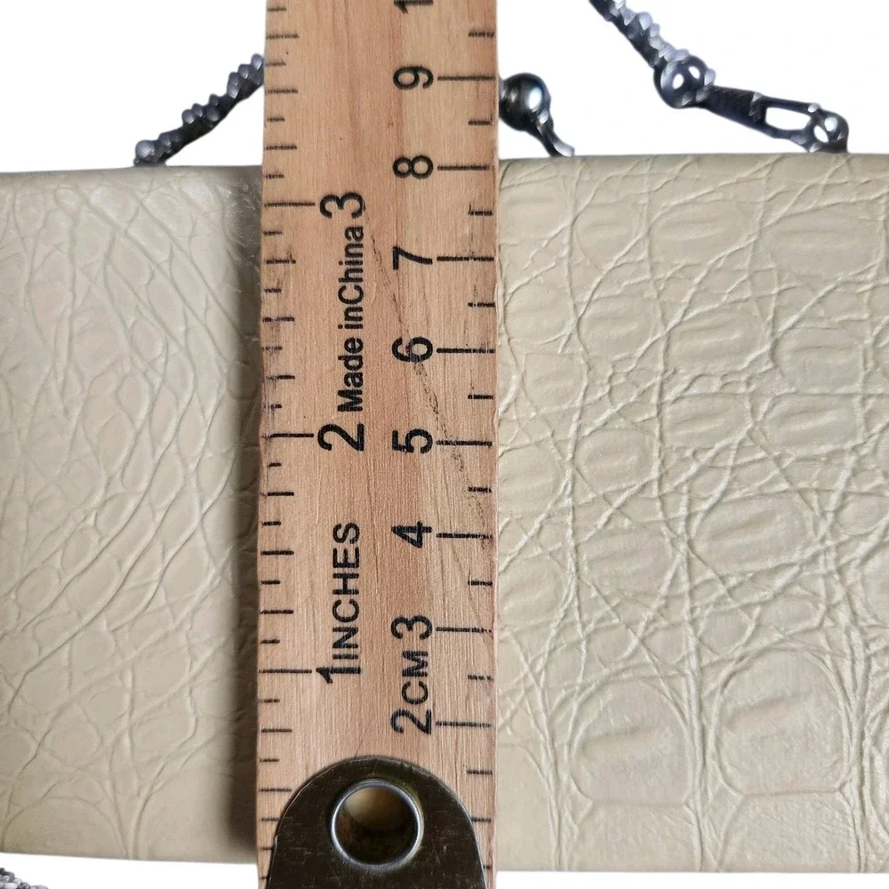 Vintage Bijoux‎ Terner Clutch Purse Neutral Chain Strap Evening